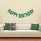 Vinyl Wall Art Decals - Happy Birthday - 16" x 45" - Best Wishes Celebrate Home Work Place Stencil Adhesives - Fun Happy Decal for Office Living Room Bedroom Dorm Room Decor (16" x 45"; Green Text) Green 16" x 45" 2