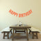 Vinyl Wall Art Decals - Happy Birthday - 16" x 45" - Best Wishes Celebrate Home Work Place Stencil Adhesives - Fun Happy Decal for Office Living Room Bedroom Dorm Room Decor (16" x 45"; Orange Text) Orange 16" x 45"