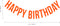 Vinyl Wall Art Decals - Happy Birthday - 16" x 45" - Best Wishes Celebrate Home Work Place Stencil Adhesives - Fun Happy Decal for Office Living Room Bedroom Dorm Room Decor (16" x 45"; Orange Text) Orange 16" x 45" 3