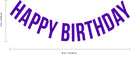 Vinyl Wall Art Decals - Happy Birthday - 16" x 45" - Best Wishes Celebrate Home Work Place Stencil Adhesives - Fun Happy Decal for Office Living Room Bedroom Dorm Room Decor (16" x 45"; Purple Text) Purple 16" x 45" 3