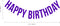 Vinyl Wall Art Decals - Happy Birthday - 16" x 45" - Best Wishes Celebrate Home Work Place Stencil Adhesives - Fun Happy Decal for Office Living Room Bedroom Dorm Room Decor (16" x 45"; Purple Text) Purple 16" x 45" 3