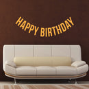 Vinyl Wall Art Decals - Happy Birthday - 16" x 45" - Best Wishes Celebrate Home Work Place Stencil Adhesives - Fun Happy Decal for Office Living Room Bedroom Dorm Room Decor (16" x 45"; Yellow Text) Yellow 16" x 45"