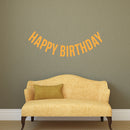 Vinyl Wall Art Decals - Happy Birthday - 16" x 45" - Best Wishes Celebrate Home Work Place Stencil Adhesives - Fun Happy Decal for Office Living Room Bedroom Dorm Room Decor (16" x 45"; Yellow Text) Yellow 16" x 45" 2