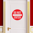 Vinyl Wall Art Decal - Do Not Enter Sign - 12" x 12" - Teen Boys Girls Bedroom Door Sticker Decals - Home Decor for Office Door Window Dorm Room Red 12" x 12"