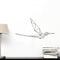 Vinyl Wall Art Decal - Geometric Hummingbird Side View - Stencil Adhesive Vinyl for Home Apartment Workplace Use - Geometric Shapes for Living Room Bedroom Decorations (12" x 23"; Orange)   2