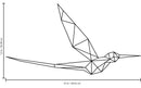 Vinyl Wall Art Decal - Geometric Hummingbird Side View - Stencil Adhesive Vinyl for Home Apartment Workplace Use - Geometric Shapes for Living Room Bedroom Decorations (12" x 23"; Orange)   3