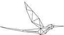 Vinyl Wall Art Decal - Geometric Hummingbird Side View - Stencil Adhesive Vinyl for Home Apartment Workplace Use - Geometric Shapes for Living Room Bedroom Decorations (12" x 23"; Orange)   4