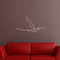 Vinyl Wall Art Decal - Geometric Hummingbird Side View - 12" x 23" - Stencil Adhesive Vinyl for Home Apartment Workplace Use - Geometric Shapes for Living Room Bedroom Decorations (12" x 23"; White) White 12" x 23"