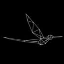 Vinyl Wall Art Decal - Geometric Hummingbird Side View - 12" x 23" - Stencil Adhesive Vinyl for Home Apartment Workplace Use - Geometric Shapes for Living Room Bedroom Decorations (12" x 23"; White) White 12" x 23" 4