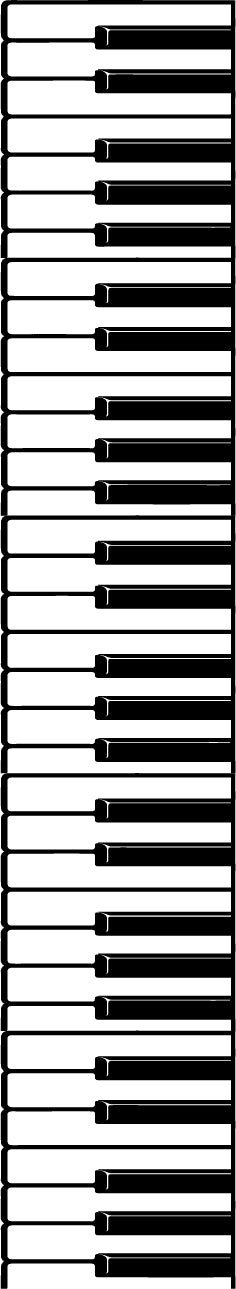 Vinyl Wall Art Decal - Piano Keys Design - 68" x 12" Decoration Vinyl Sticker - Unisex Musician Wall Art Decal - Modern Music Instrument Decal - Indoor Outdoor Stencil Adhesive (68" x 12"; Black) Black 68" x 12" 4