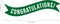 Vinyl Wall Art Decals - Congratulations! Banner - 13" x 45" - Best Wishes Celebrate Home Work Place Stencil Adhesives - Fun Happy Decal for Office Living Room Bedroom Dorm Room (13" x 45"; Green) Green 13" x 45" 3