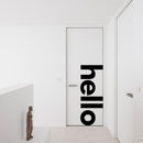 Vinyl Art Wall Decals - Hello Greeting - 60" x 23" Decorative Door Mural - Removable Wall Sticker Decal for Home Decor - Business Office - Bedroom Living Room Vinyl Stencil Adhesive (60" X 23"; BLACK) Black 60" x 23" 2