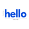Vinyl Art Wall Decals - Hello Greeting - 60" x 23" - Decorative Door Mural - Removable Wall Sticker Decal for Home Decor - Business Office - Bedroom Living Room Vinyl Stencil Adhesive Blue 60" x 23"