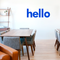Vinyl Art Wall Decals - Hello Greeting - 60" x 23" - Decorative Door Mural - Removable Wall Sticker Decal for Home Decor - Business Office - Bedroom Living Room Vinyl Stencil Adhesive Blue 60" x 23" 2