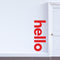 Vinyl Art Wall Decals - Hello Greeting - 60" x 23" Decorative Door Mural - Removable Wall Sticker Decal for Home Decor - Business Office - Bedroom Living Room Vinyl Stencil Adhesive (60" X 23"; RED) Red 60" x 23" 2