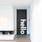 Vinyl Art Wall Decals - Hello Greeting - 60" x 23" Decorative Door Mural - Removable Wall Sticker Decal for Home Decor - Business Office - Bedroom Living Room Vinyl Stencil Adhesive (60" X 23"; WHITE) White 60" x 23"