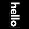 Vinyl Art Wall Decals - Hello Greeting - 60" x 23" Decorative Door Mural - Removable Wall Sticker Decal for Home Decor - Business Office - Bedroom Living Room Vinyl Stencil Adhesive (60" X 23"; WHITE) White 60" x 23" 3