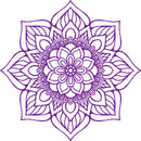 Vinyl Wall Art Decal - Flower Mandala - 23" x 23" - Adhesive Vinyl Sticker Decals - Home Apartment Workplace Decor - Yoga Studio Namaste Meditation Mandala Bohemian Flower (23" x 23"; Purple) Purple 23" x 23" 4