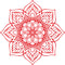 Vinyl Wall Art Decal - Flower Mandala - 23" x 23" - Adhesive Vinyl Sticker Decals - Home Apartment Workplace Decor - Yoga Studio Namaste Meditation Mandala Bohemian Flower (23" x 23"; Red) Red 23" x 23" 4