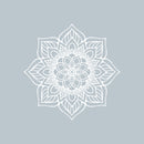 Vinyl Wall Art Decal - Flower Mandala - 23" x 23" - Adhesive Vinyl Sticker Decals - Home Apartment Workplace Decor - Yoga Studio Namaste Meditation Mandala Bohemian Flower (23" x 23"; White) White 23" x 23" 4