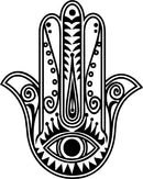 Vinyl Wall Art Decal - Hamsa Hand - 29" x 23" - Hand of Fatima Evil Eye Protection Blessing Symbol - Home Apartment Decor - Yoga Studio Namaste Meditation Mandala House Warming Gift (29" x 23"; Black) Black 29" x 23" 4
