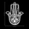 Vinyl Wall Art Decal - Hamsa Hand - 29" x 23" - Hand of Fatima Evil Eye Protection Blessing Symbol - Home Apartment Decor - Yoga Studio Namaste Meditation Mandala House Warming Gift (29" x 23"; White) White 29" x 23" 3