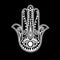 Vinyl Wall Art Decal - Hamsa Hand - 29" x 23" - Hand of Fatima Evil Eye Protection Blessing Symbol - Home Apartment Decor - Yoga Studio Namaste Meditation Mandala House Warming Gift (29" x 23"; White) White 29" x 23" 4