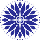Vinyl Wall Art Decal - Circle Mandala - 23" x 23" - Adhesive Vinyl Sticker Decals - Home Apartment Workplace Decor - Yoga Studio Namaste Meditation Mandala Bohemian Flower (23" x 23"; Blue) Blue 23" x 23" 4