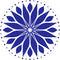 Vinyl Wall Art Decal - Circle Mandala - 23" x 23" - Adhesive Vinyl Sticker Decals - Home Apartment Workplace Decor - Yoga Studio Namaste Meditation Mandala Bohemian Flower (23" x 23"; Blue) Blue 23" x 23" 4