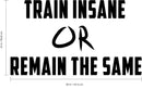 Vinyl Wall Art Decal - Train Insane Or Remain The Same - Indoor Outdoor Focus Determination Decoration Motivational Home Office Decor Gym Fitness Athletics Training Sticker Adhesive   4