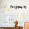 Boys Custom Name Vinyl Wall Art Sticker Decal - 'BENJAMIN' Custom Cursive Name - Little Boys Bedroom Vinyl Wall Decals - Cute Wall Art Decals for Baby Boy Nursery Room Decor   2