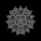 Vinyl Wall Art Decal - Hindu Mandala - 22" x 23" - Home Decor Apartment Workplace - Yoga Studio Namaste Meditation Mandala Bohemian Flower (22" x 23"; White) White 23" x 23" 4