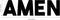Vinyl Wall Art Decal - Amen - 5.5" x 20" - Religious Spiritual Faith Wall Art Sticker - Christianity Inspirational Phrase Decal Adhesive - God Bible Revelation Motivation Quote (5.5" x 20"; Black) Black 5.5" x 20" 3