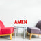 Vinyl Wall Art Decal - Amen - 5.5" x 20" - Religious Spiritual Faith Wall Art Sticker - Christianity Inspirational Phrase Decal Adhesive - God Bible Revelation Motivation Quote (5.5" x 20"; Red) Red 5.5" x 20" 2