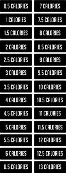 Set of 26 Vinyl Wall Art Decal - 0.5 to 13 Calorie Step Counter - 3" x 8" Each - Health and Fitness Sticker Adhesives - Motivational Wall Art Decal - Home Gym Office Decor (3" x 8" Each; Black) Black 3" x 8" each 4