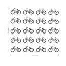 Set of 20 Vinyl Wall Art Decal - Bicycle Patterns - 3" x 5" Each - Stencil Adhesive Vinyl for Home Apartment Workplace Use - Cool Simple Shapes for Living Room Bedroom Decor (3" x 5" Each; Black) Black 3" x 5" each 3