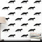 Set of 15 Vinyl Wall Art Decal - Fox Patterns - 2.Each - Stencil Adhesive Vinyl for Home Apartment Workplace Use - Cool Simple Shapes for Living Room Bedroom Decor (2.Each; Black)   3