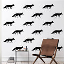 Set of 15 Vinyl Wall Art Decal - Fox Patterns - 2.Each - Stencil Adhesive Vinyl for Home Apartment Workplace Use - Cool Simple Shapes for Living Room Bedroom Decor (2.Each; Black)   4