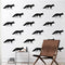 Set of 15 Vinyl Wall Art Decal - Fox Patterns - 2.Each - Stencil Adhesive Vinyl for Home Apartment Workplace Use - Cool Simple Shapes for Living Room Bedroom Decor (2.Each; Black)   4
