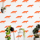 Set of 12 Vinyl Wall Art Decal - Fox Patterns - 2.2" x 5" Each - Stencil Adhesive Vinyl for Home Apartment Workplace Use - Cool Simple Shapes for Living Room Bedroom Decor (2.2" x 5" Each; Orange) Orange 2.2" x 5" Each