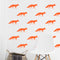 Set of 12 Vinyl Wall Art Decal - Fox Patterns - 2.2" x 5" Each - Stencil Adhesive Vinyl for Home Apartment Workplace Use - Cool Simple Shapes for Living Room Bedroom Decor (2.2" x 5" Each; Orange) Orange 2.2" x 5" Each 2