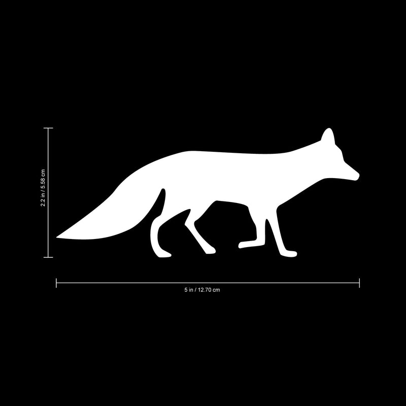 Set of 12 Vinyl Wall Art Decal - Fox Patterns - 2.2" x 5" Each - Stencil Adhesive Vinyl for Home Apartment Workplace Use - Cool Simple Shapes for Living Room Bedroom Decor (2.2" x 5" Each; White) White 2.2" x 5" Each 3