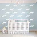 Set of 12 Vinyl Wall Art Decal - Fox Patterns - 2.2" x 5" Each - Stencil Adhesive Vinyl for Home Apartment Workplace Use - Cool Simple Shapes for Living Room Bedroom Decor (2.2" x 5" Each; White) White 2.2" x 5" Each 4