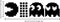 Vinyl Wall Art Decal - Pacman And Ghosts Inspired - 0.5" x 2.5" Each - Trendy Fun Decor For Light Switch Window Mirror Luggage Car Bumper Laptop Computer Sticker Skin Designs For Men Women Black 0.5" x 2.5" Each 3
