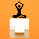 Vinyl Wall Art Decal - Yoga Meditation Pose - Holistic Decor For Light Switch Window Mirror Luggage Car Bumper Laptop Computer Sticker Skin Designs For Men Women   2