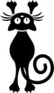 Vinyl Wall Art Decal - Hanging Cat - - Cute Animal Decor for Light Switch Window Mirror Luggage Car Bumper Laptop Computer Peel and Stick Skin Sticker Designs   4