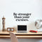 Vinyl Wall Art Decal - Be Stronger Than Your Excuses - Motivational Wall Art Decal - Bedroom Living Room Gym Office Decor - Trendy Wall Art - Positive Quotes (14" x 31"; Black)