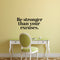 Vinyl Wall Art Decal - Be Stronger Than Your Excuses - Motivational Wall Art Decal - Bedroom Living Room Gym Office Decor - Trendy Wall Art - Positive Quotes (14" x 31"; Black)   2
