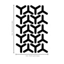Set of 20 Vinyl Wall Art Decal - Geometric Y Pattern - 5.5" x 6" Each - Sticker Adhesive Vinyls for Home Apartment Office Use - Geometric Design for Living Room Bedroom Decor (5.5" x 6" Each; Black) Black 5" x 6" each 3