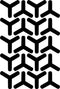 Set of 20 Vinyl Wall Art Decal - Geometric Y Pattern - 5.5" x 6" Each - Sticker Adhesive Vinyls for Home Apartment Office Use - Geometric Design for Living Room Bedroom Decor (5.5" x 6" Each; Black) Black 5" x 6" each 4